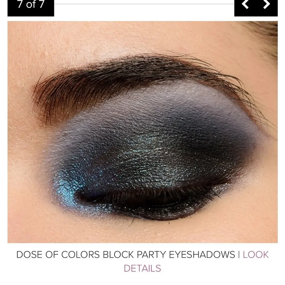 NWT dose of colors I need space block party  grey black shimmer single shadow